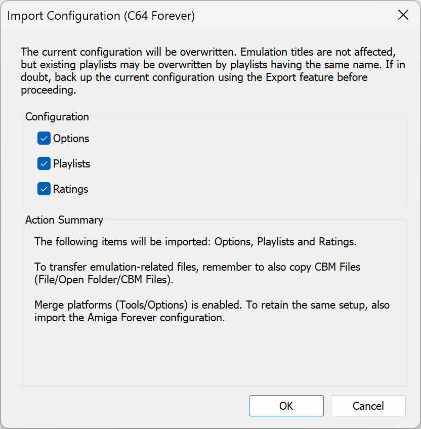 [ Import Configuration Dialog ]