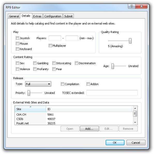 [ RP9 Editor - Details Tab]