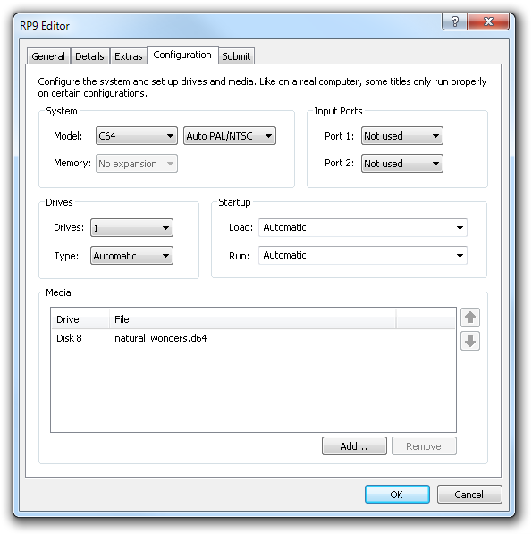 [ RP9 Editor - Configuration Tab]