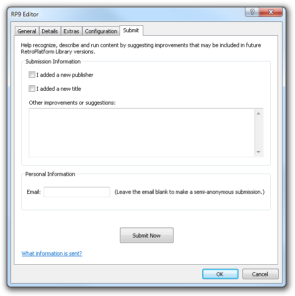 [ RP9 Editor - Submit Tab]